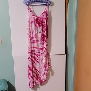 BOHOME Pink Tie-Dye Maxi Dress, Size S